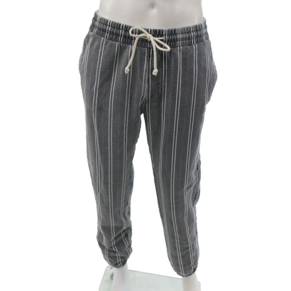 Kith Mens Gray Striped Cotton Joggers Size 32